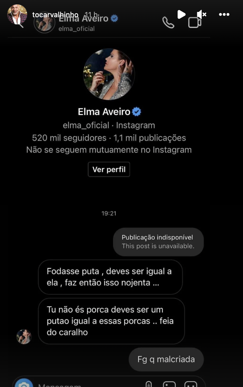 EXPOSE Novas Mensagens Privadas De Elma Aveiro A Insultar