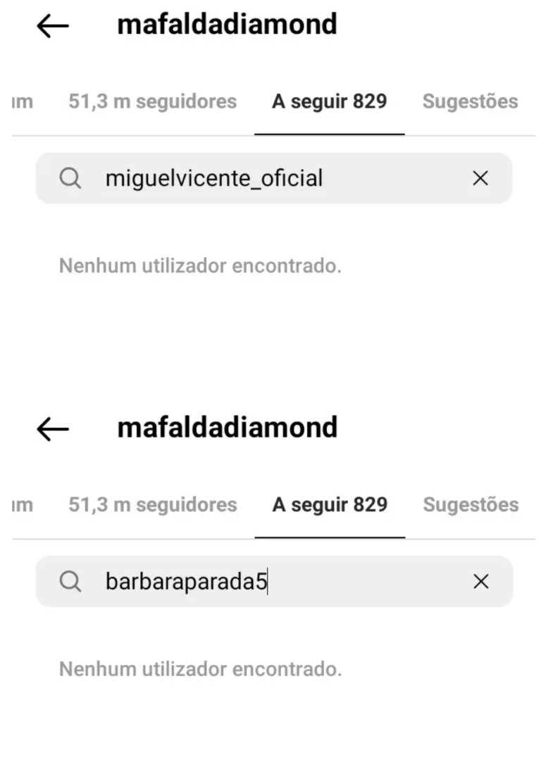 Mafalda Diamond não fala Miguel Vicente e Bárbara Parada