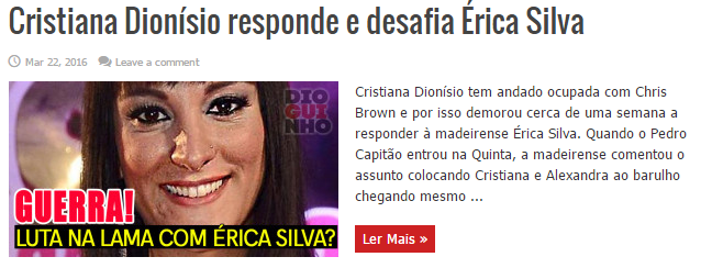 Cristiana Dionísio responde e desafia Érica Silva