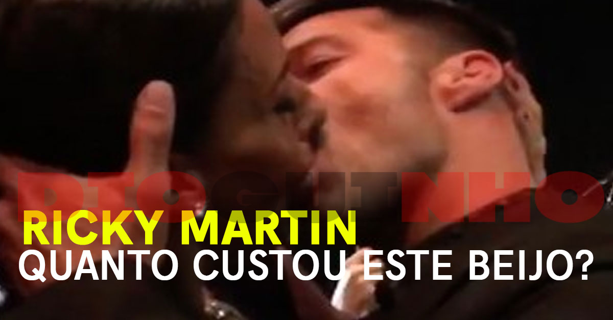 Beijo de Ricky Martin valeu 60 mil euros