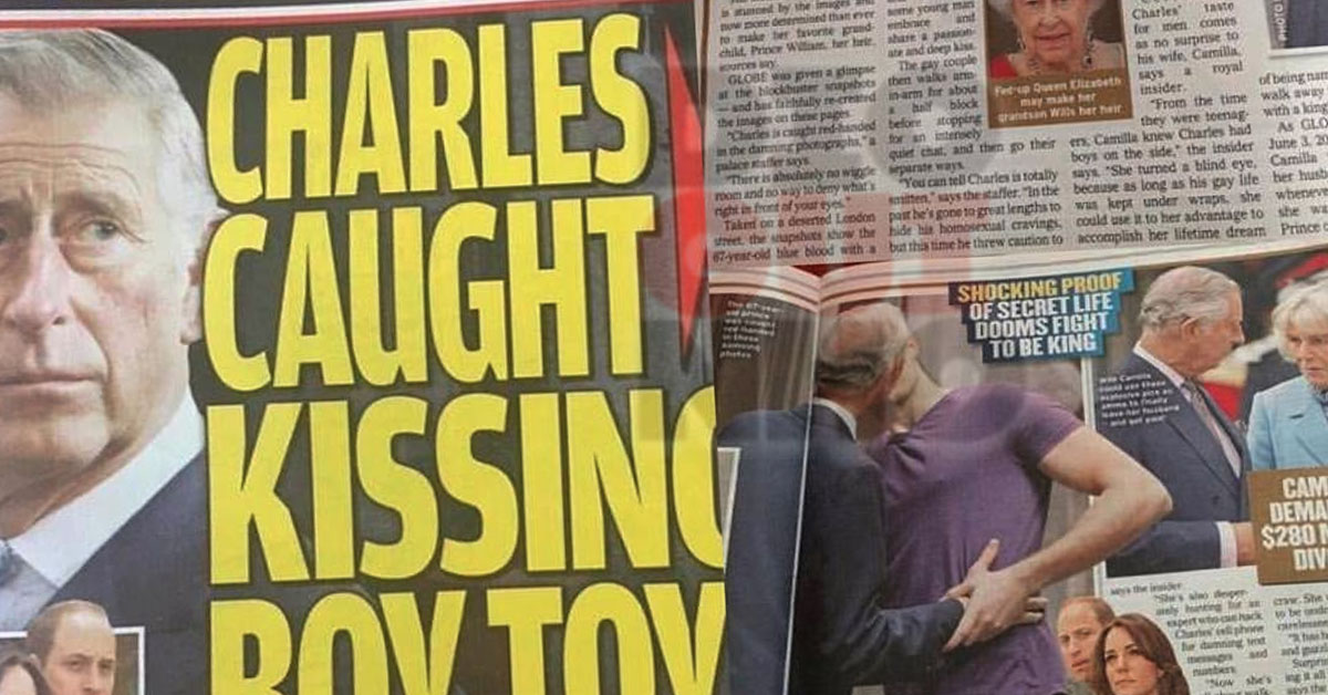Príncipe Carlos apanhado a beijar um rapaz