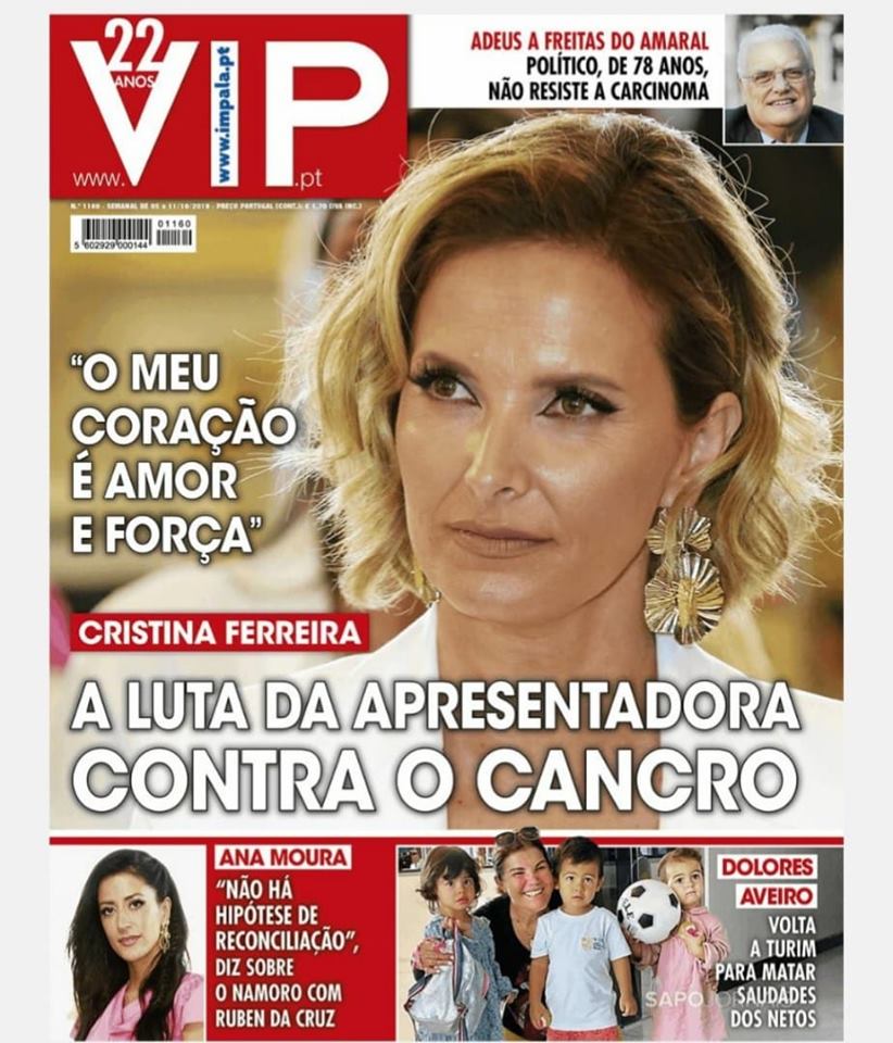 Cristina Ferreira Revista VIP engana leitores com imagem de Cristina Ferreira e o cancro. Vão ser processados