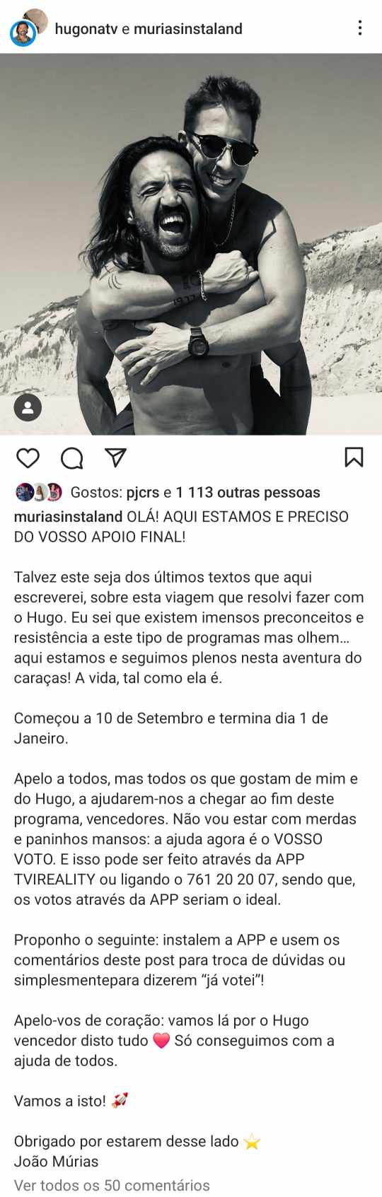 Big Brother 2023! Namorado de Hugo Andrade lança apelo: "Não vou estar com m*rdas e paninhos mansos"