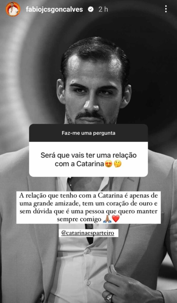 “Será que vais ter uma relação com a Catarina?”: Fábio Gonçalves responde!