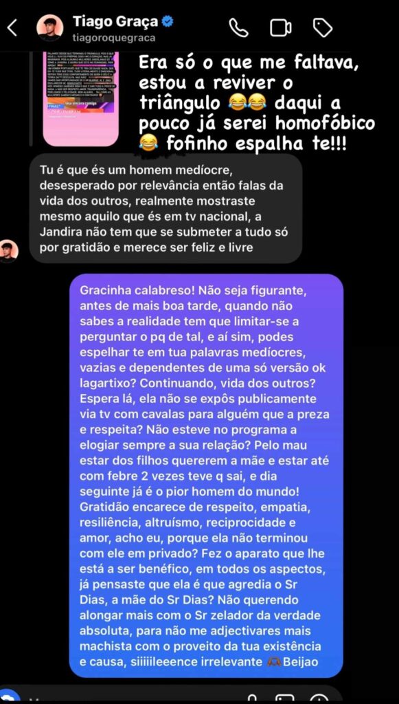 Tiago Graça arrasa Ângelo Dala: "És um homem medíocre, desesperado"