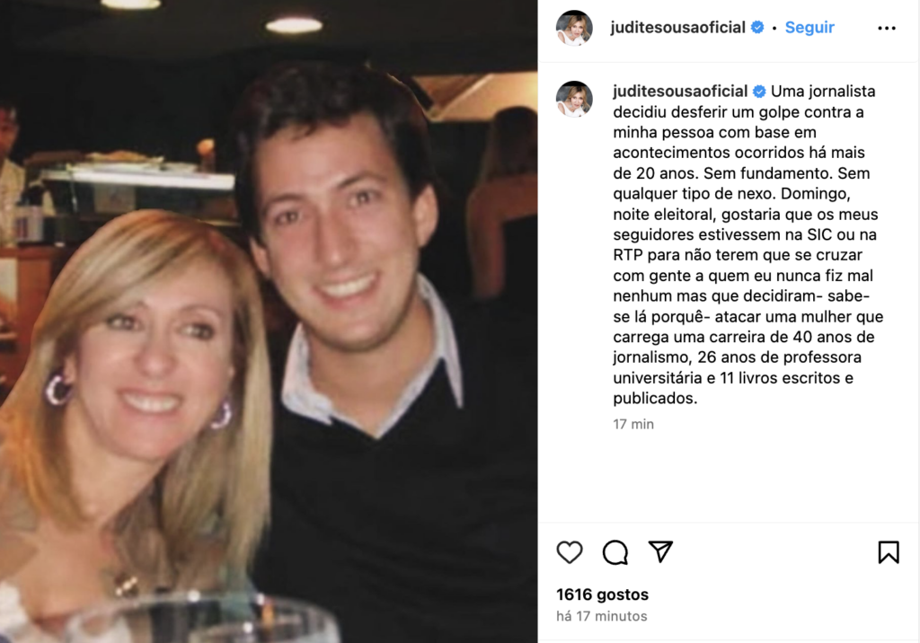 Judite Sousa indignada com Sandra Felgueiras e apela ao boicote