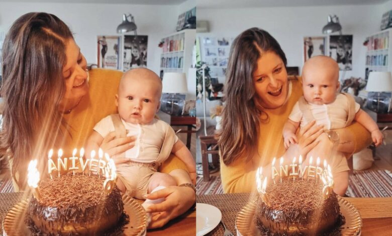 As imagens do primeiro aniversário de Maria Botelho Moniz com o filho