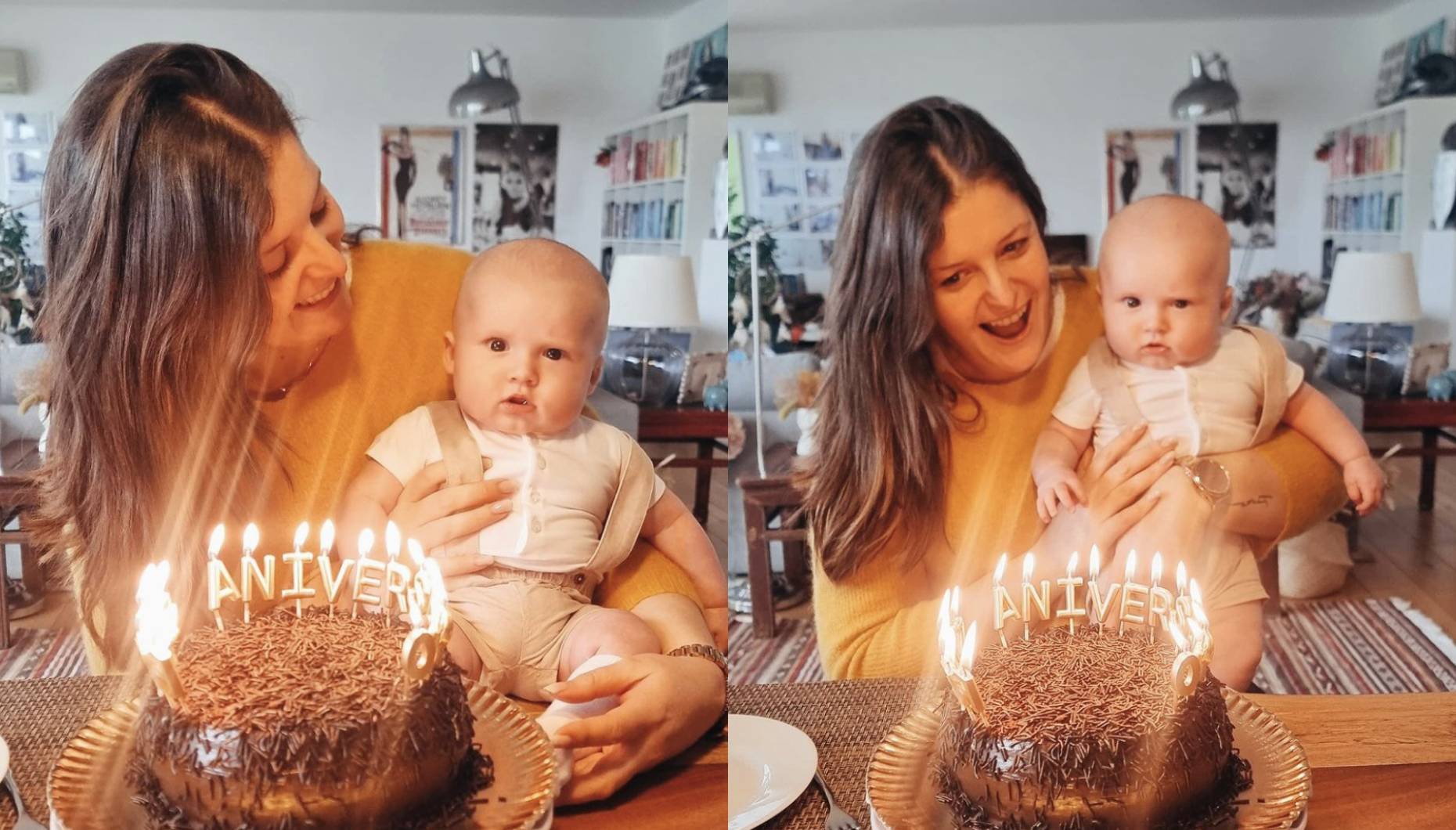 As imagens do primeiro aniversário de Maria Botelho Moniz com o filho