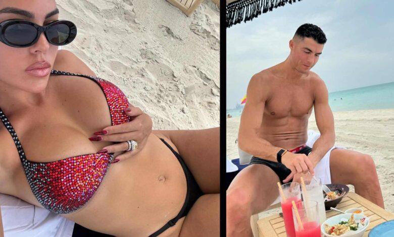 Cristiano Ronaldo e Georgina Rodríguez em local paradisíaco a descansar após bronca