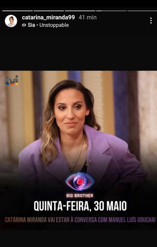 Após "desconvite", Catarina Miranda já tem data para ir ao programa "Goucha"