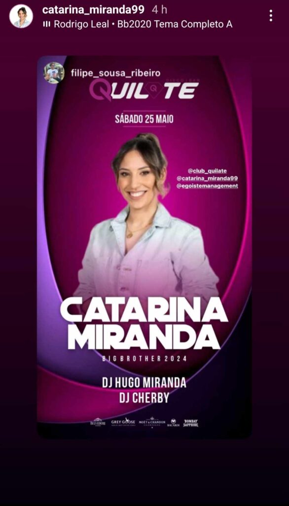 Catarina Miranda: Primeira presença da ex-Big Brother já está marcada