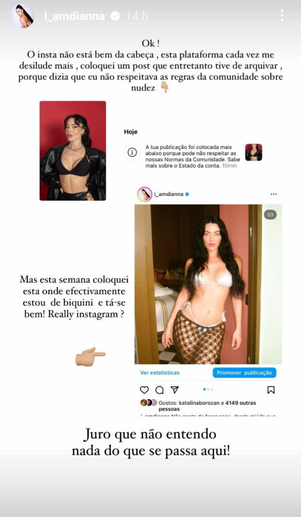 Diana Monteiro está aborrecida com o Instagram: "Cada vez me desilude mais"