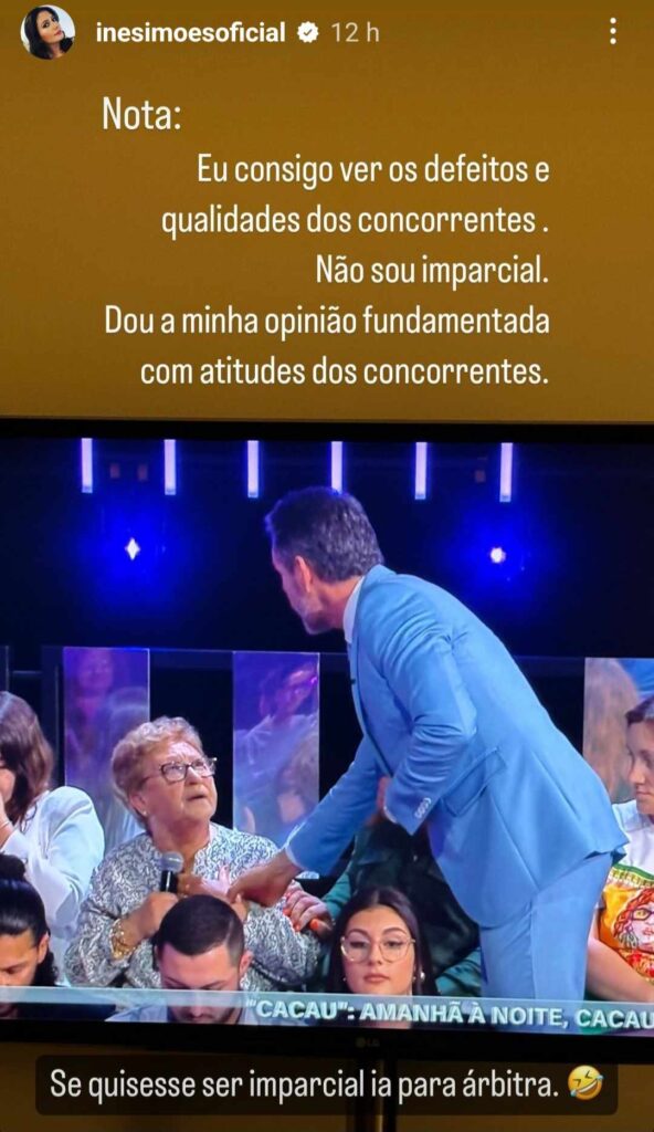 Inês Simões já respondeu à avó de Catarina Miranda: "Não sou imparcial"