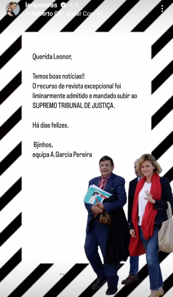 Leonor Poeiras e o processo contra a TVI: "Temos boas notícias!!"