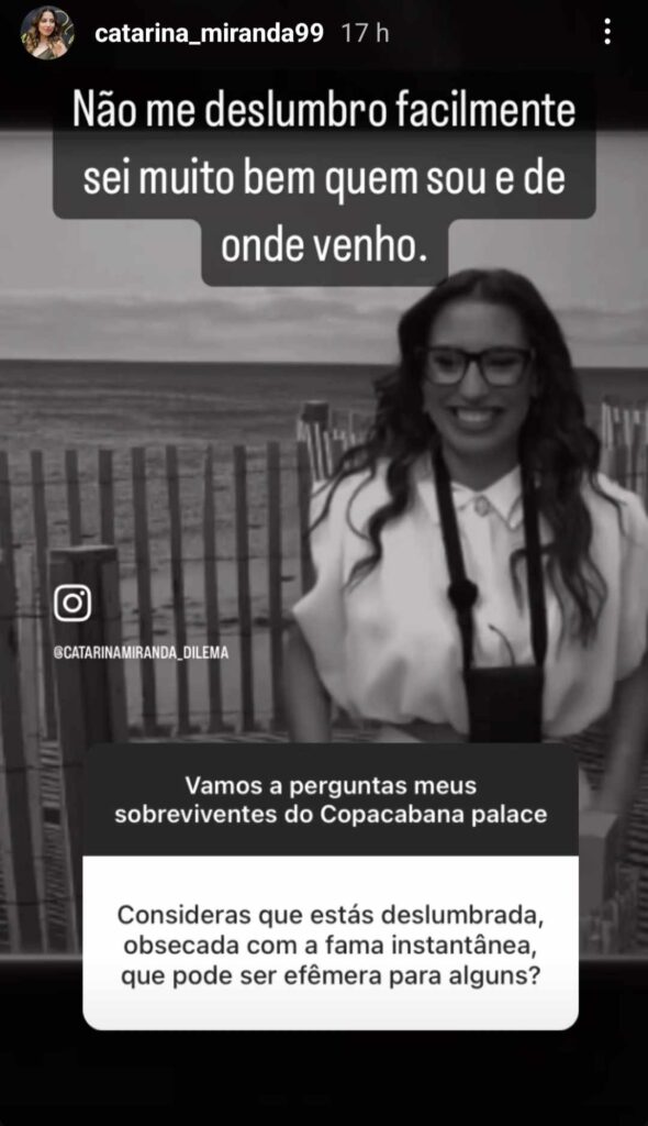 "Estás deslumbrada e obcecada com a fama?": Catarina Miranda é 'confrontada' e responde