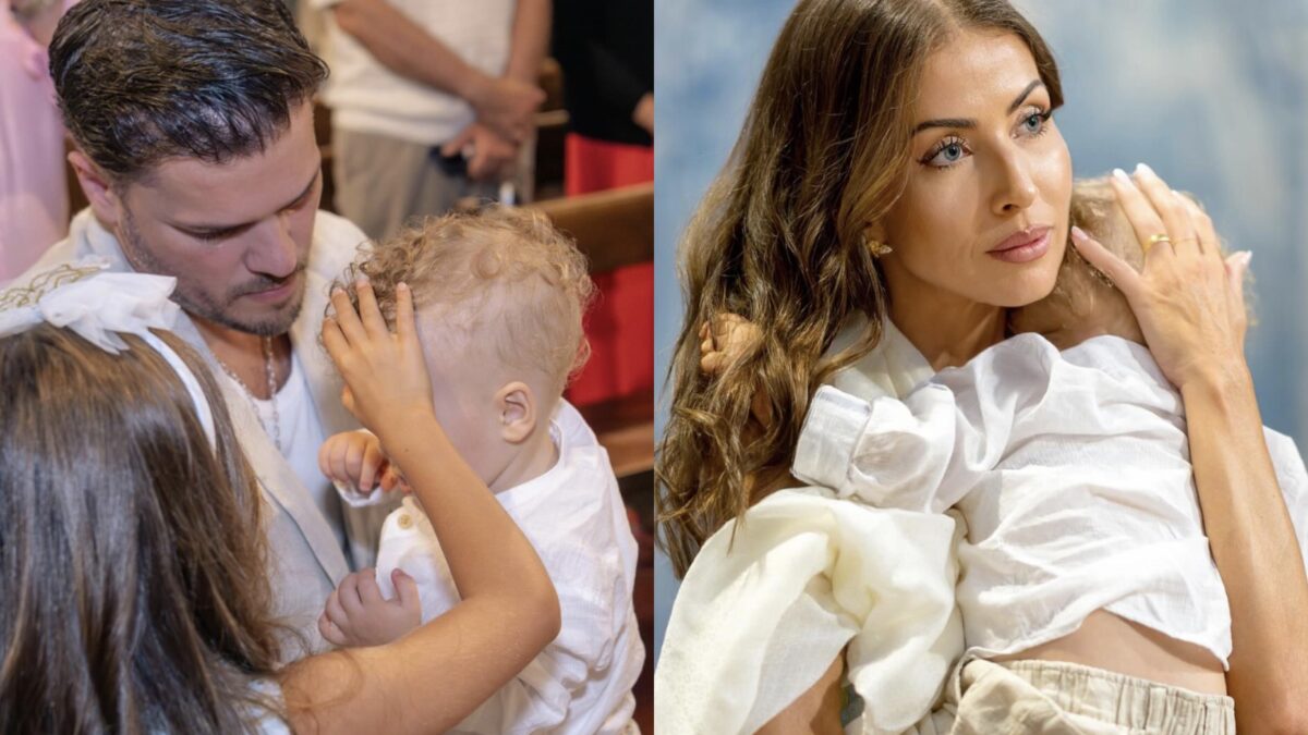 As imagens do batizado do filho de Laura Figueiredo e Mickael Carreira
