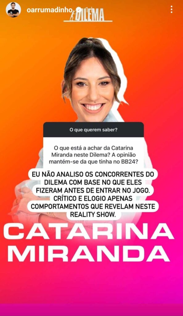 Dilema. Ricardo Martins Pereira sobre Catarina Miranda: "carismática, conflituosa, está a semear guerrinhas"