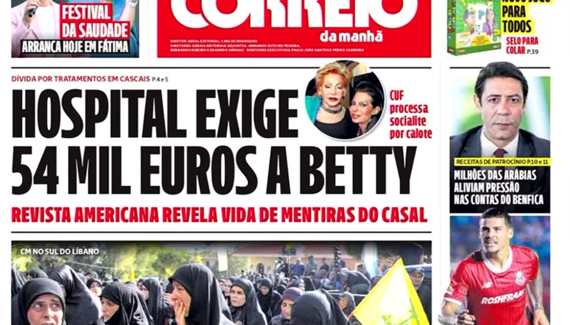 CUF processa Betty Grafstein por calote de 54 mil euros