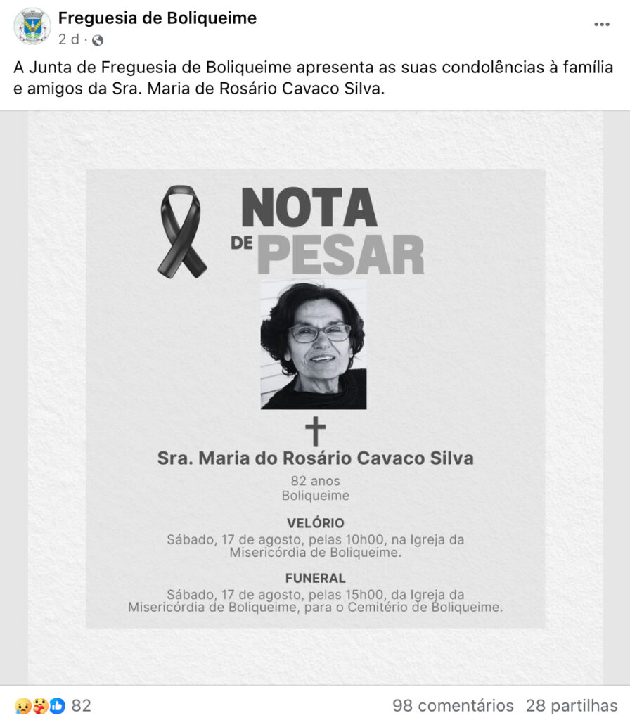 Cavaco Silva de luto! Irmã morre aos 82 anos