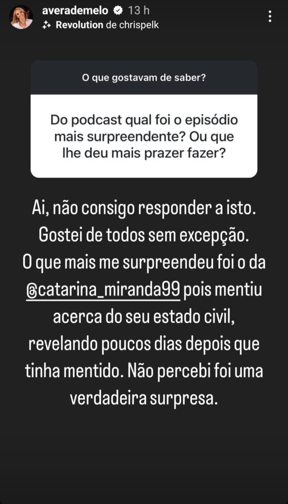 Vera de Melo aponta o dedo a Catarina Miranda: "mentiu"