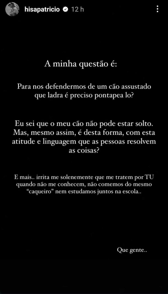 Helena Isabel indignada: “É com esta atitude e linguagem que as pessoas resolvem as coisas?”