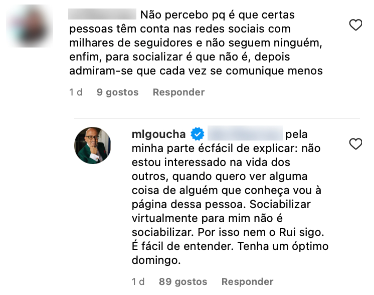 Manuel Luís Goucha não segue ninguém no Instagram. A explicação do apresentador!