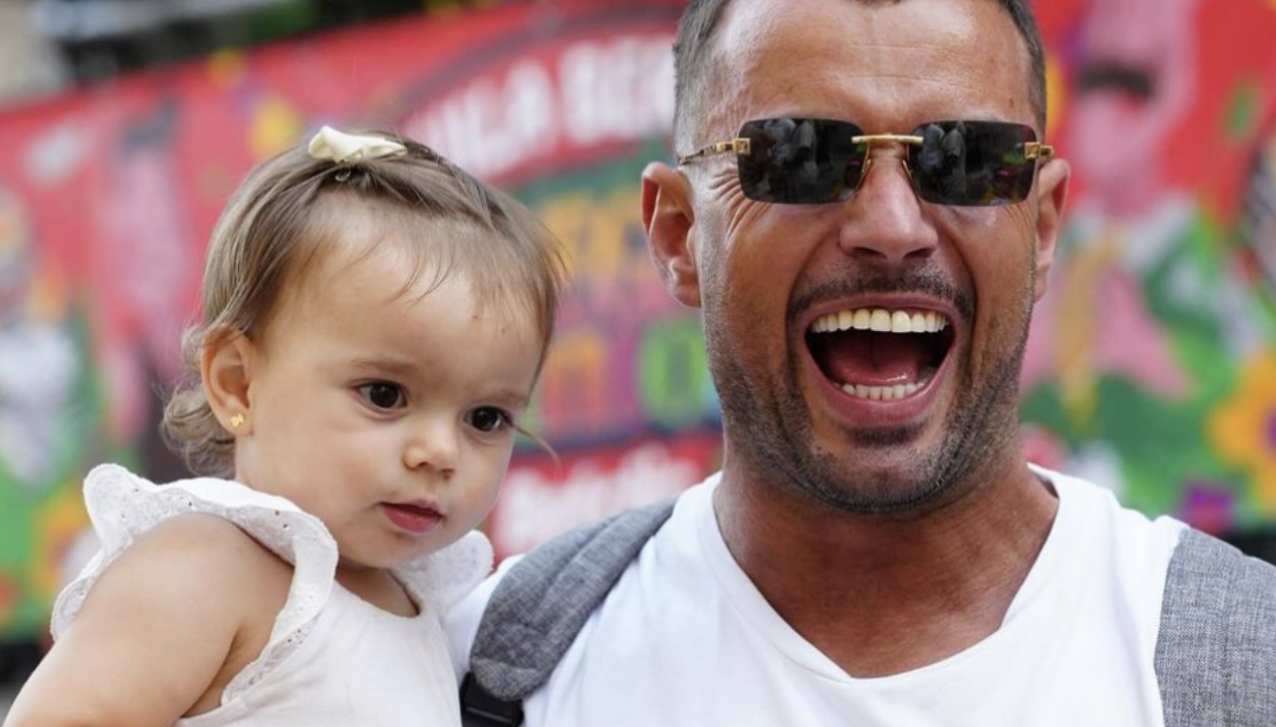 Marco Costa e a filha, Maria Emília