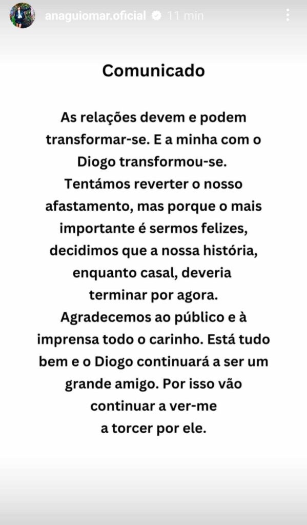 CHOQUE! Ana Guiomar e Diogo Valsassina separam-se ao fim de 18 anos