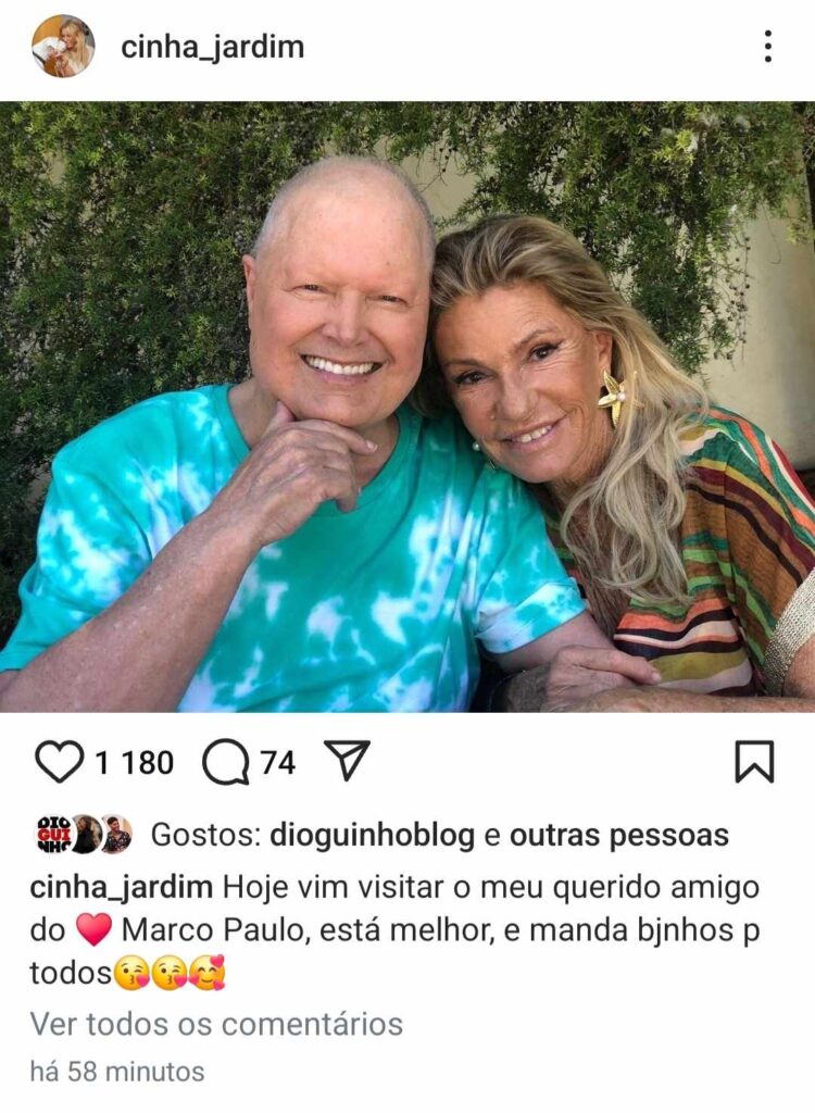 Resguardado e debilitado! Marco Paulo "reaparece" em fotografia com Cinha Jardim