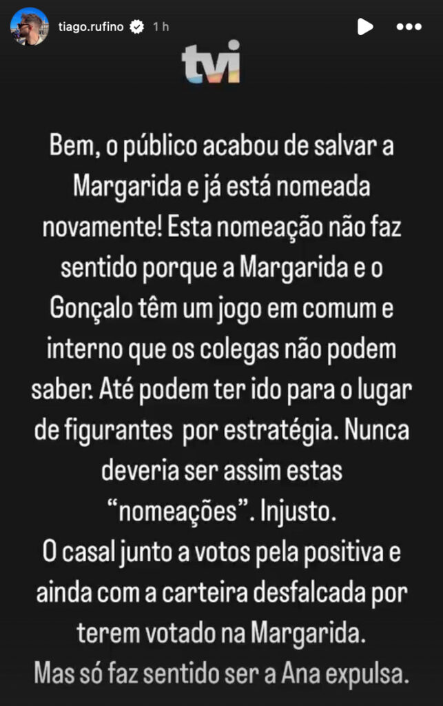 Antigo vencedor do "Secret Story" está revoltado com a TVI e as nomeações