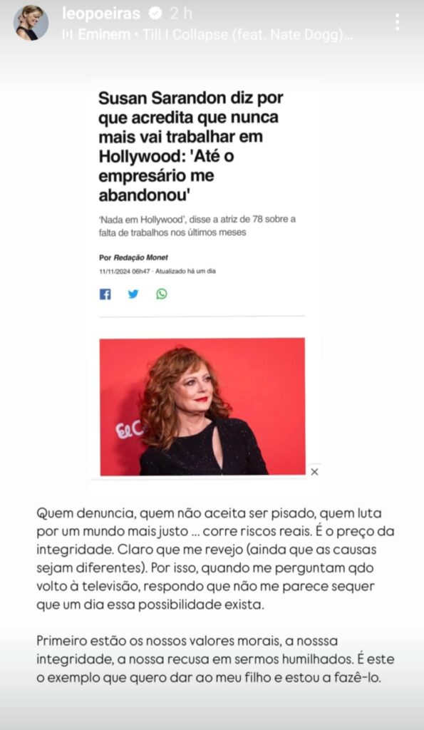 Leonor Poeiras "profundamente humilhada" por récem-chegado à TVI