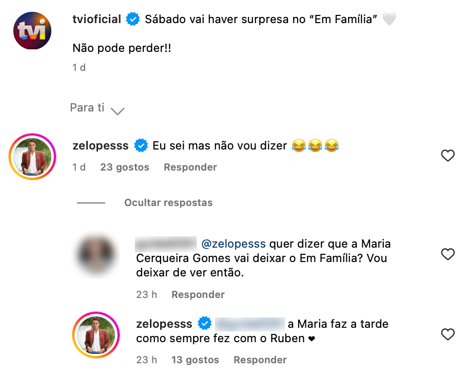 TVI. "Em Família" vai ter nova apresentadora. Maria Cerqueira Gomes de fora?