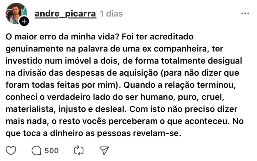 Irmão gémeo de Diogo Piçarra revela o “maior erro” da sua vida