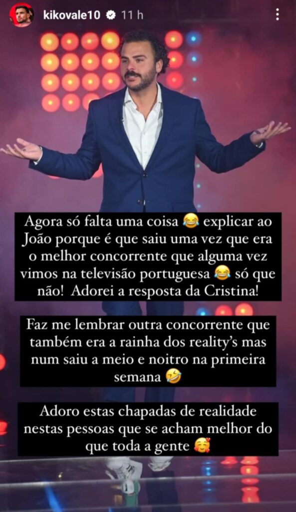 Francisco Vale ‘festeja’ expulsão de João Ricardo da Casa dos Segredos e provoca Catarina Miranda