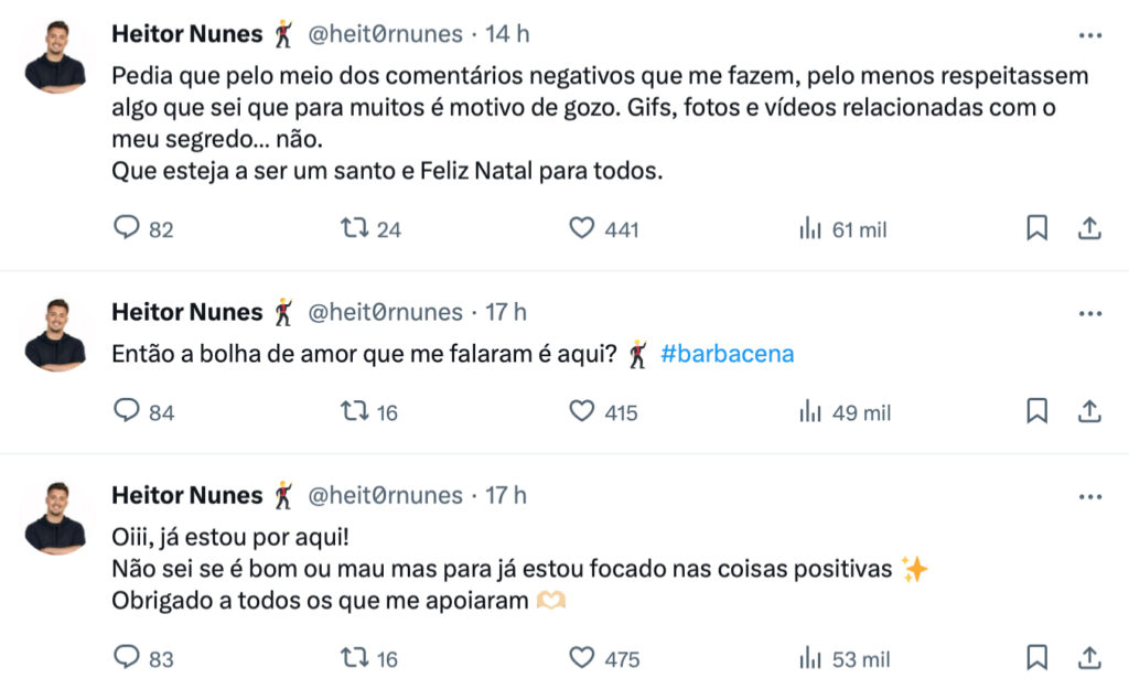 Respeito! Heitor Nunes, ex-Secret Story, lança apelo