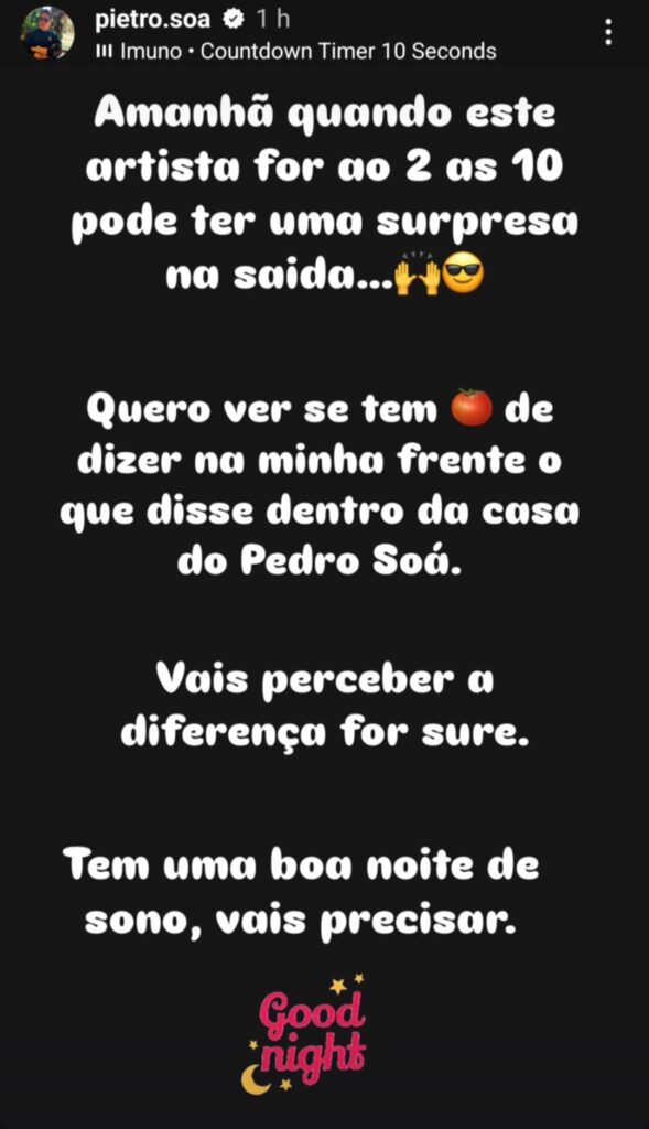 Pedro Soá reage à expulsão de João Ricardo da Casa dos Segredos e deixa "ameaça" no ar