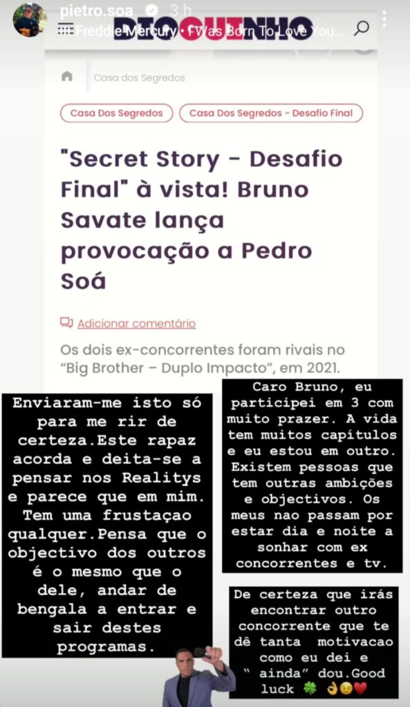 Após provocação, Pedro Soá responde a Bruno Savate: "Tem uma frustração qualquer"