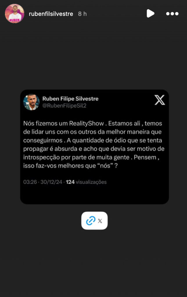 Rúben Silvestre: "A quantidade de ódio que se tenta propagar é absurda"