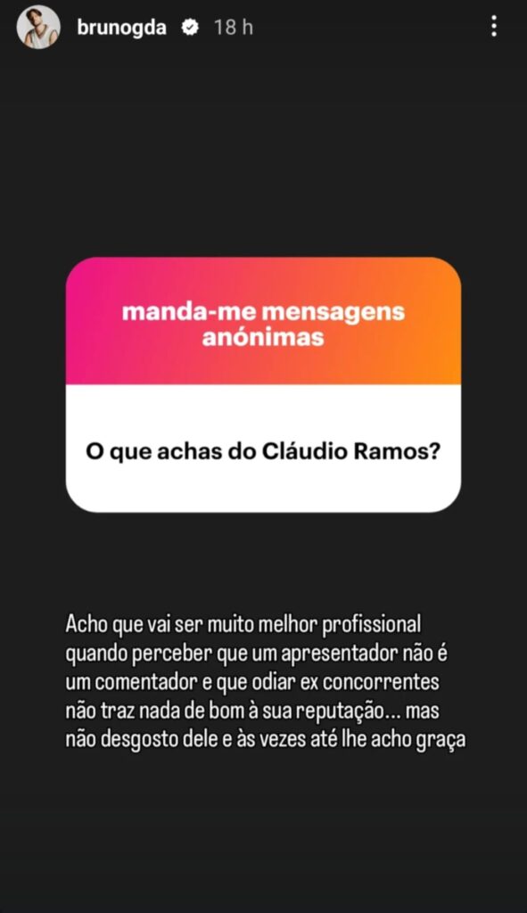 Bruno Almeida sobre Cláudio Ramos: "Vai ser muito melhor profissional quando perceber que..."