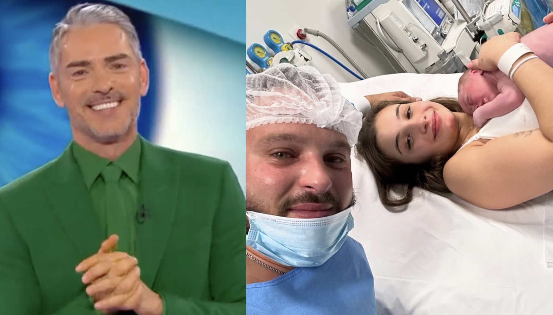 Em direto, Cláudio Ramos felicita Miguel Vicente pelo nascimento do filho