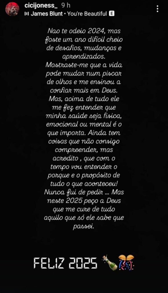 Após acontecimento chocante, Cynthia Noriega desabafa: "A vida pode mudar num piscar de olhos..."