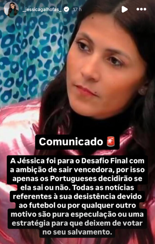 TVI. Jéssica Galhofas com os dias contados no "Desafio Final"?