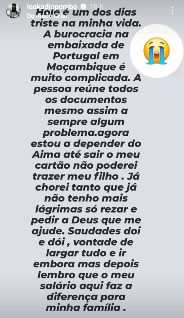 Leokádia Pombo do Big Brother desesperada: "Tenho vontade de largar tudo e ir embora"