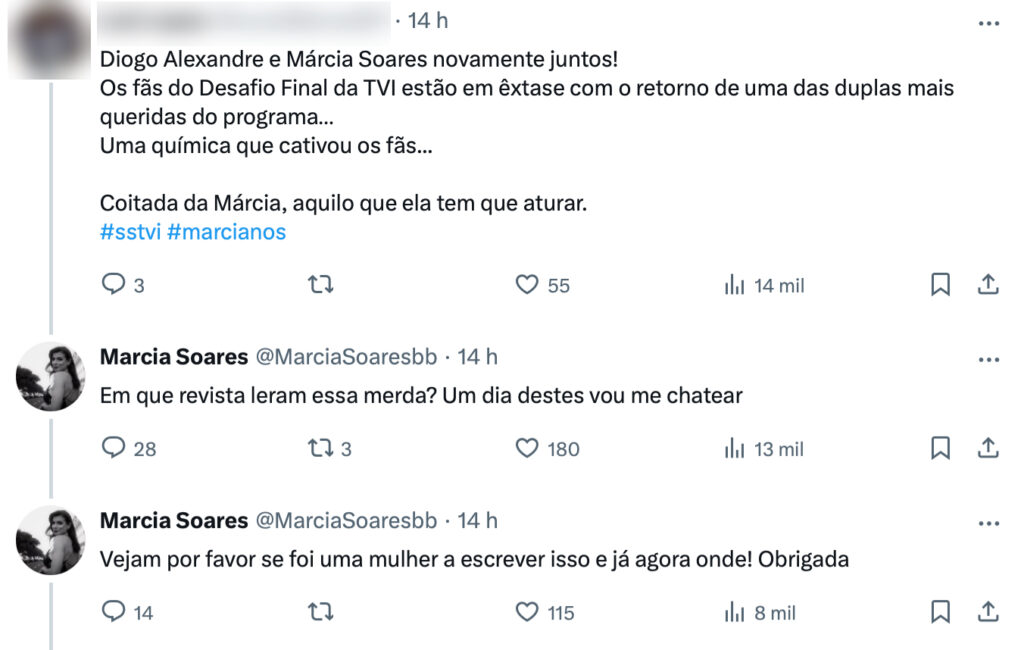 Márcia Soares está pelos cabelos: “Um dia destes vou-me chatear”