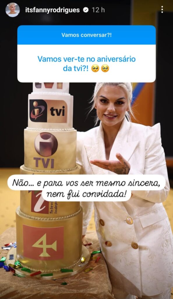 Fanny Rodrigues esquecida pela TVI: “nem fui convidada”