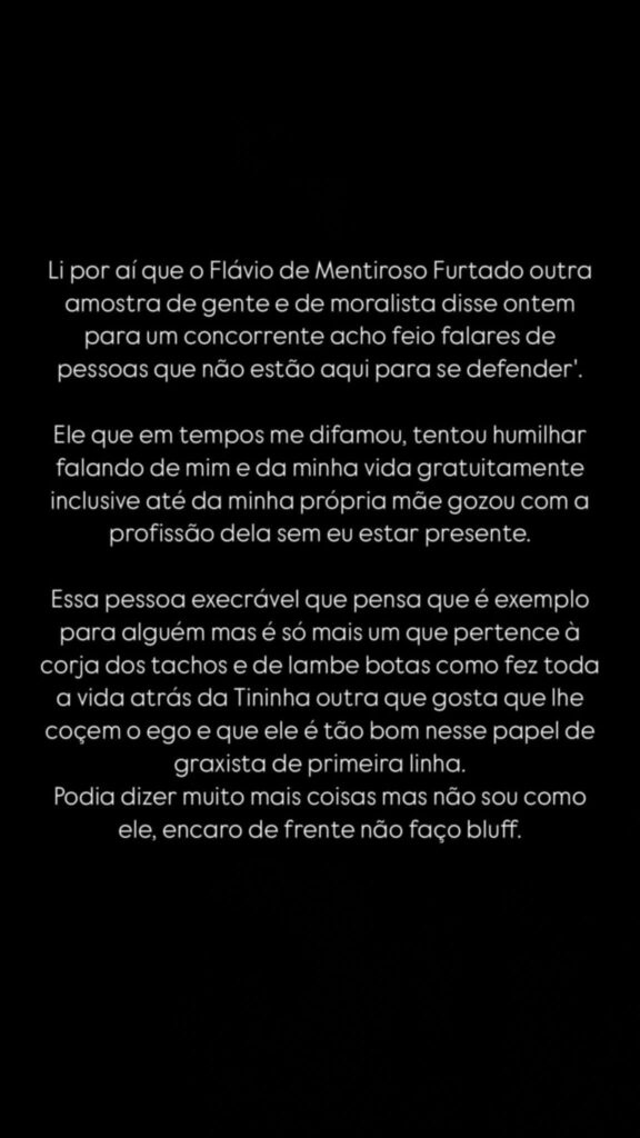 Léo Caeiro reage à bronca com Flávio Furtado: "pessoa execrável"