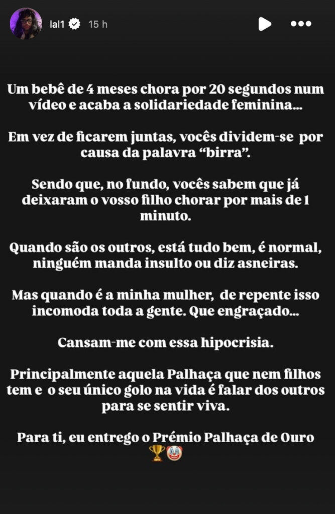 Guillaume Lalung ataca Filipa Torrinha Nunes? "Palhaça que nem filhos tem"