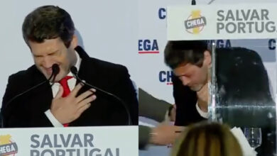 André Ventura sente-se mal durante discurso