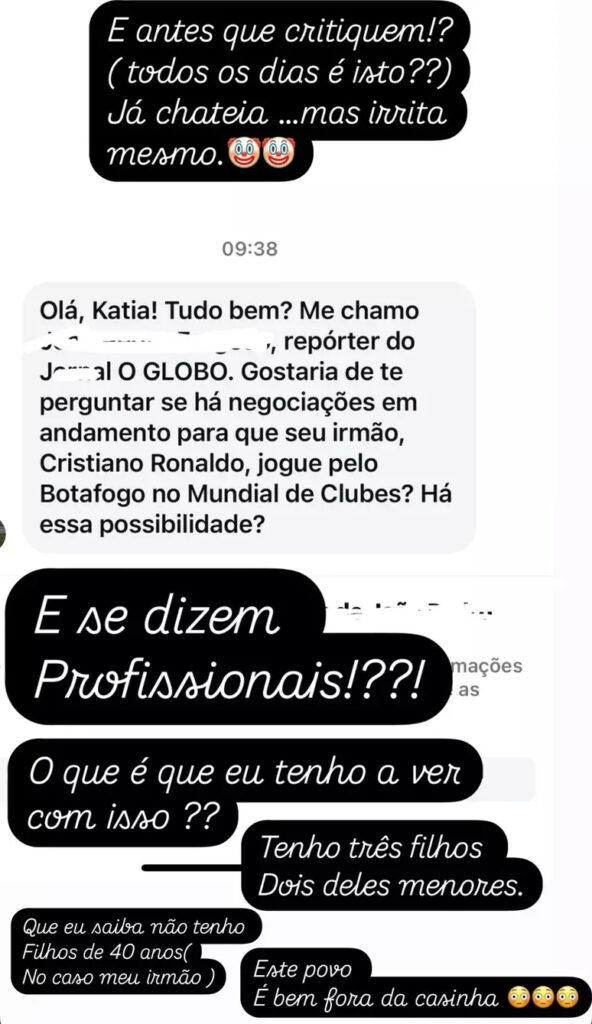 Kátia Aveiro irrita-se com jornalista!