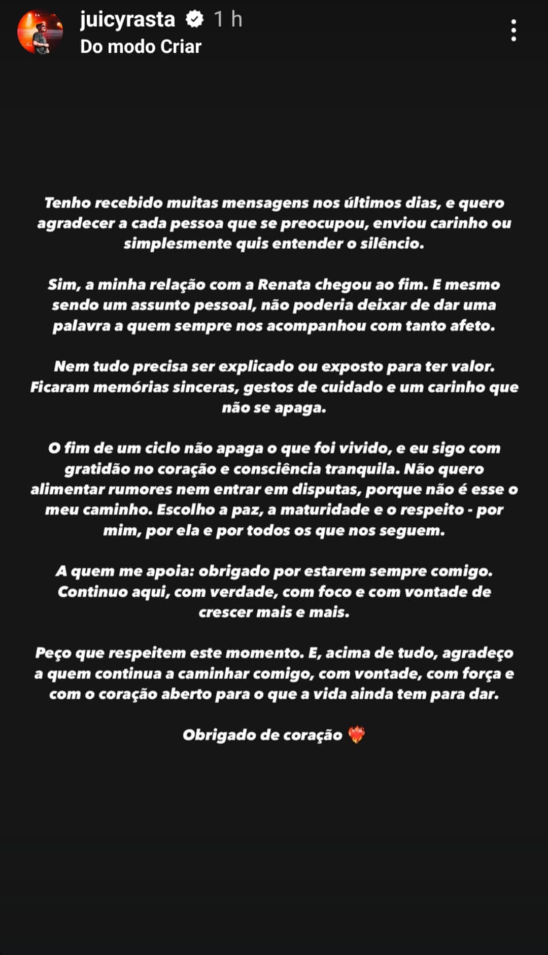 Maycon Douglas reage ao fim do namoro com Renata Reis: "consciência tranquila"